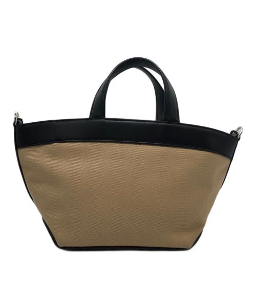 J&M DAVIDSON（ジェイ＆エム デヴィッドソン）J&M DAVIDSON (ジェイ＆エム デヴィッドソン) ハンドバッグ ベージュ×ブラックの古着・服飾アイテム