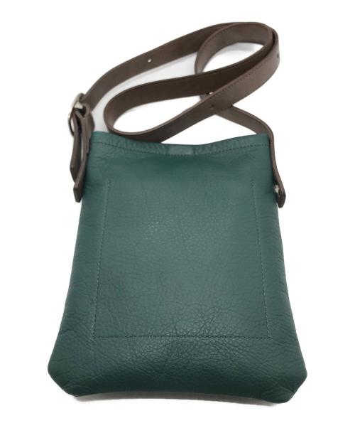 HENDER SCHEME（エンダースキーマ）Hender Scheme (エンダースキーマ) レザーショルダーバッグ グリーン×ブラウンの古着・服飾アイテム