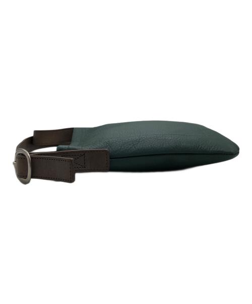 HENDER SCHEME（エンダースキーマ）Hender Scheme (エンダースキーマ) レザーショルダーバッグ グリーン×ブラウンの古着・服飾アイテム