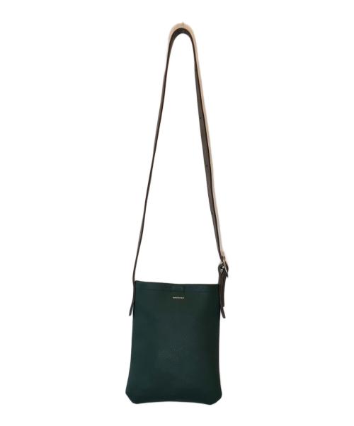 HENDER SCHEME（エンダースキーマ）Hender Scheme (エンダースキーマ) レザーショルダーバッグ グリーン×ブラウンの古着・服飾アイテム