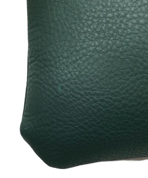 HENDER SCHEME（エンダースキーマ）Hender Scheme (エンダースキーマ) レザーショルダーバッグ グリーン×ブラウンの古着・服飾アイテム