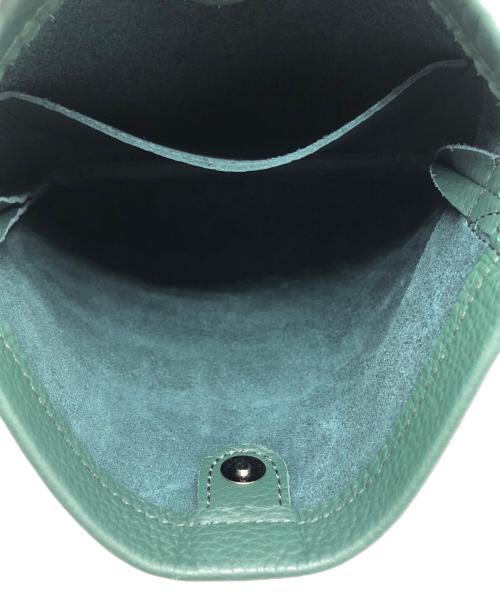 HENDER SCHEME（エンダースキーマ）Hender Scheme (エンダースキーマ) レザーショルダーバッグ グリーン×ブラウンの古着・服飾アイテム