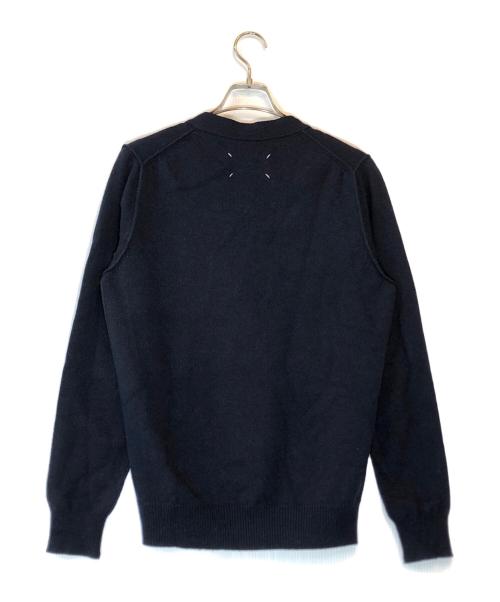 Maison Margiela（メゾンマルジェラ）Maison Margiela (メゾンマルジェラ) Vネックカシミヤカーディガン ネイビー サイズ:Sの古着・服飾アイテム