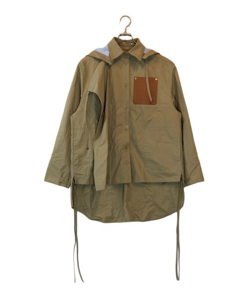 LOEWE（ロエベ）LOEWE (ロエベ) アナグラムミリタリーフーディブルゾン ベージュ サイズ:34の古着・服飾アイテム