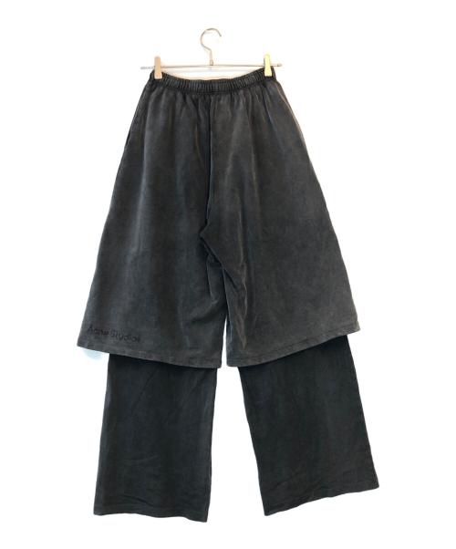 Acne studios（アクネ ストゥディオズ）ACNE STUDIOS (アクネ ストゥディオズ) レイヤード トラウザーズ グレー サイズ:XXSの古着・服飾アイテム