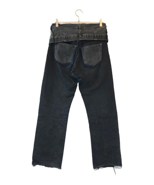 Quito（キト）QUITO (キト) ダブルウエストデニムパンツ ブラック サイズ:1の古着・服飾アイテム