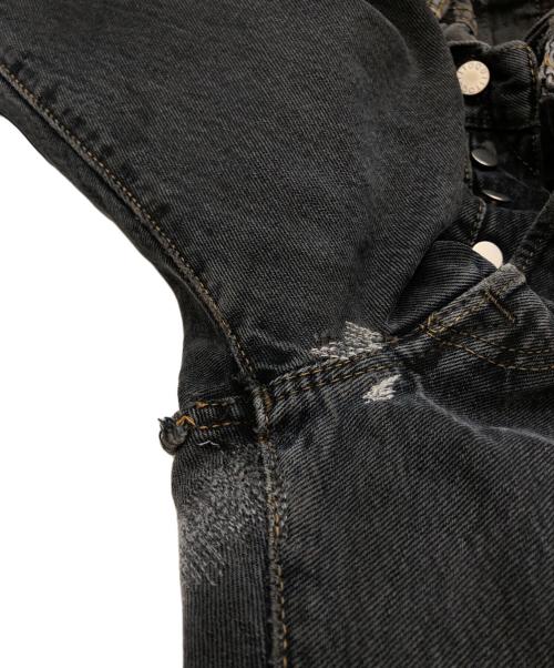 Quito（キト）QUITO (キト) ダブルウエストデニムパンツ ブラック サイズ:1の古着・服飾アイテム