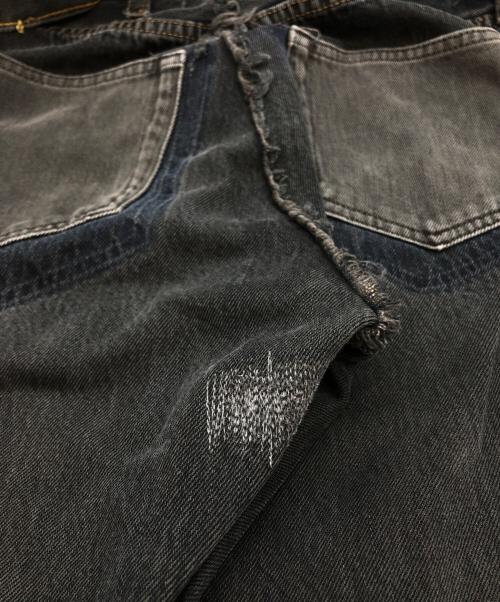 Quito（キト）QUITO (キト) ダブルウエストデニムパンツ ブラック サイズ:1の古着・服飾アイテム