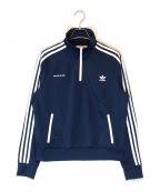 adidas×Sporty & Richアディダス×スポーティーアンドリッチ）の古着「ハーフジップスウェット」｜ネイビー