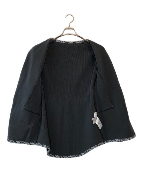Mame Kurogouchi（マメクロゴウチ）mame kurogouchi (マメクロゴウチ) Double Face Floral Detail Knitted Jacket グレー サイズ:2の古着・服飾アイテム