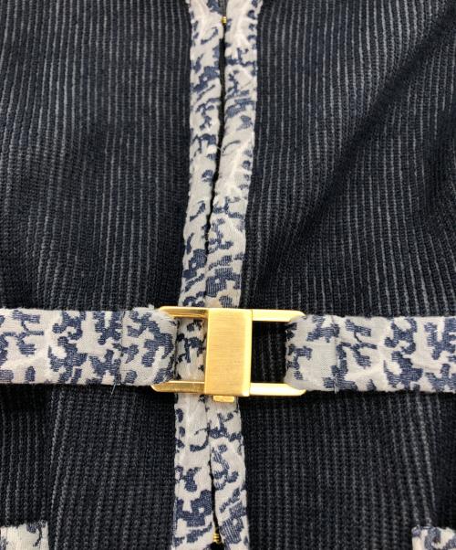 Mame Kurogouchi（マメクロゴウチ）mame kurogouchi (マメクロゴウチ) Double Face Floral Detail Knitted Jacket グレー サイズ:2の古着・服飾アイテム