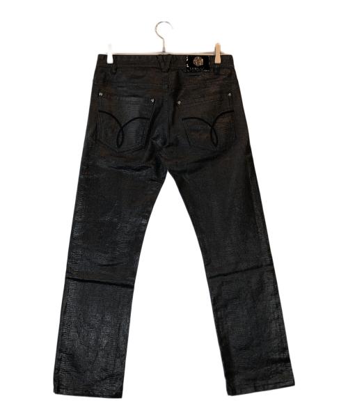 VERSACE（ヴェルサーチ）VERSACE (ヴェルサーチ) コーティングパンツ ブラック サイズ:30の古着・服飾アイテム