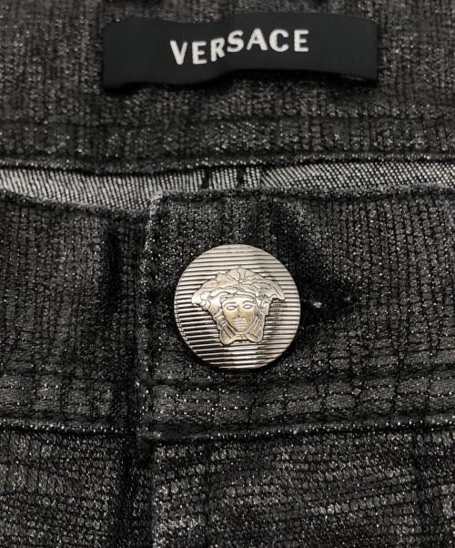 VERSACE（ヴェルサーチ）VERSACE (ヴェルサーチ) コーティングパンツ ブラック サイズ:30の古着・服飾アイテム