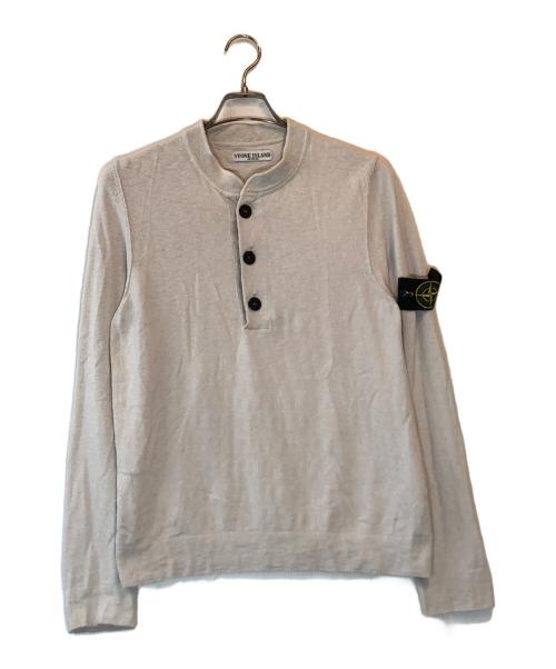 STONE ISLAND（ストーンアイランド）STONE ISLAND (ストーンアイランド) ヘンリーネックカットソー グレー サイズ:Mの古着・服飾アイテム