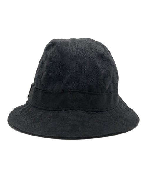 GUCCI（グッチ）GUCCI (グッチ) GG柄バケットハット ブラック サイズ:Lの古着・服飾アイテム