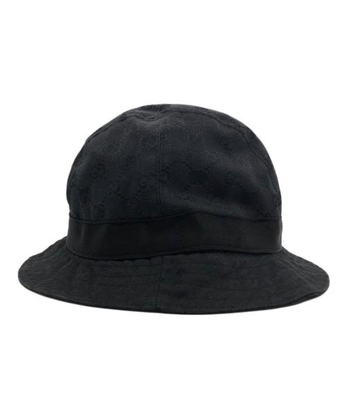 GUCCI（グッチ）GUCCI (グッチ) GG柄バケットハット ブラック サイズ:Lの古着・服飾アイテム