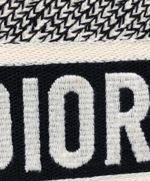 Christian Dior（クリスチャン ディオール）Christian Dior (クリスチャン ディオール) ブックトート ラージ トートバッグ ホワイト×ブラックの古着・服飾アイテム