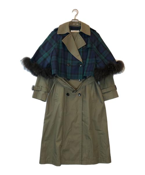 GRACE CLASS（グレースクラス）GRACE CLASS (グレースクラス) レイヤードトレンチコート カーキ サイズ:38の古着・服飾アイテム