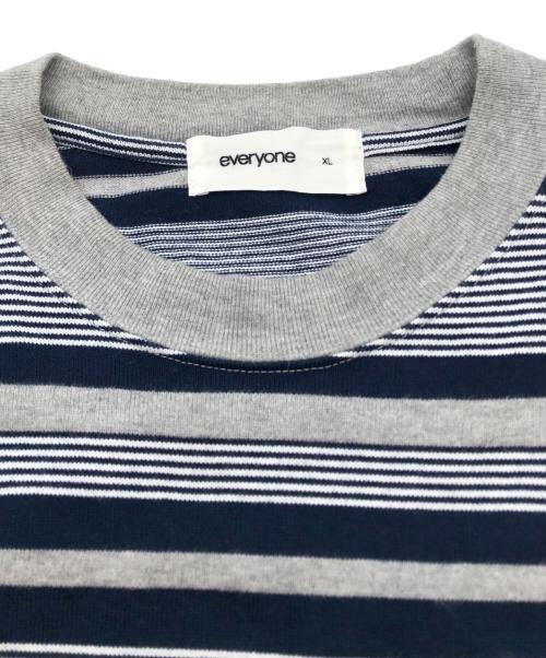 everyone（エブリワン）everyone (エブリワン) border long sleeve tee shirt グレー×ネイビー サイズ:XLの古着・服飾アイテム