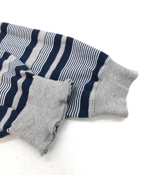everyone（エブリワン）everyone (エブリワン) border long sleeve tee shirt グレー×ネイビー サイズ:XLの古着・服飾アイテム