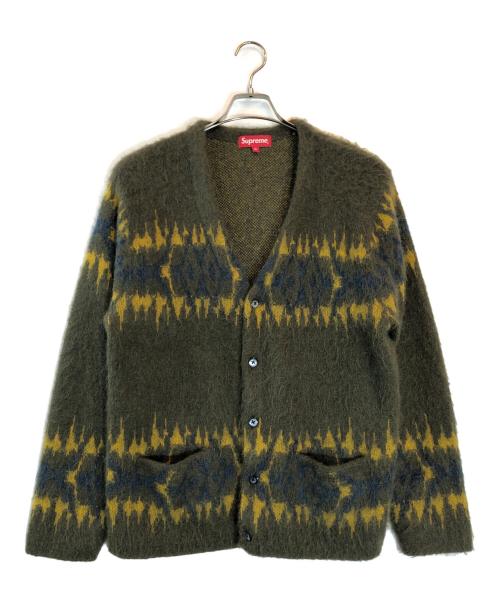 SUPREME（シュプリーム）Supreme (シュプリーム) ABSTRACT STRIPE CARDIGAN グリーン サイズ:Mの古着・服飾アイテム