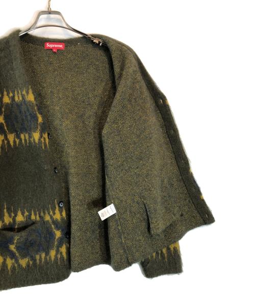 SUPREME（シュプリーム）Supreme (シュプリーム) ABSTRACT STRIPE CARDIGAN グリーン サイズ:Mの古着・服飾アイテム