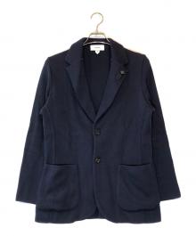 LARDINI（ラルディーニ）の古着「ウールミラノリブニットジャケット」｜ネイビー