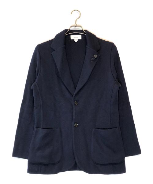 LARDINI（ラルディーニ）LARDINI (ラルディーニ) ウールミラノリブニットジャケット ネイビー サイズ:Sの古着・服飾アイテム
