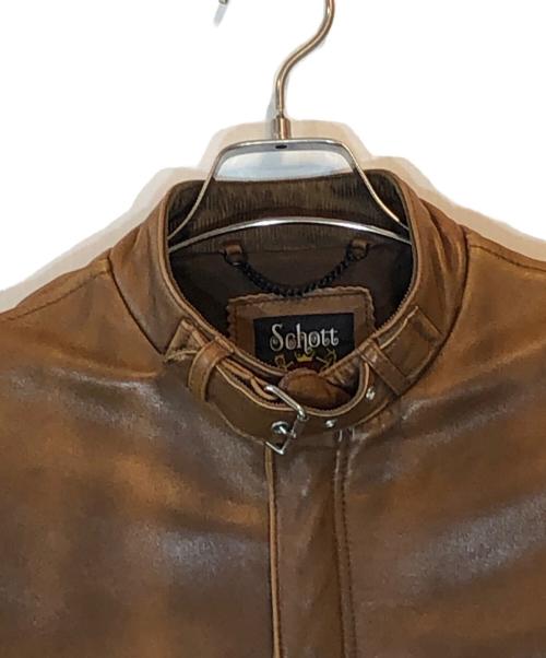 Schott（ショット）Schott (ショット) クラシックレーサージャケット ブラウン サイズ:Sの古着・服飾アイテム