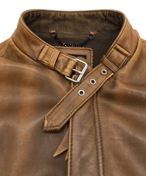 Schott（ショット）Schott (ショット) クラシックレーサージャケット ブラウン サイズ:Sの古着・服飾アイテム