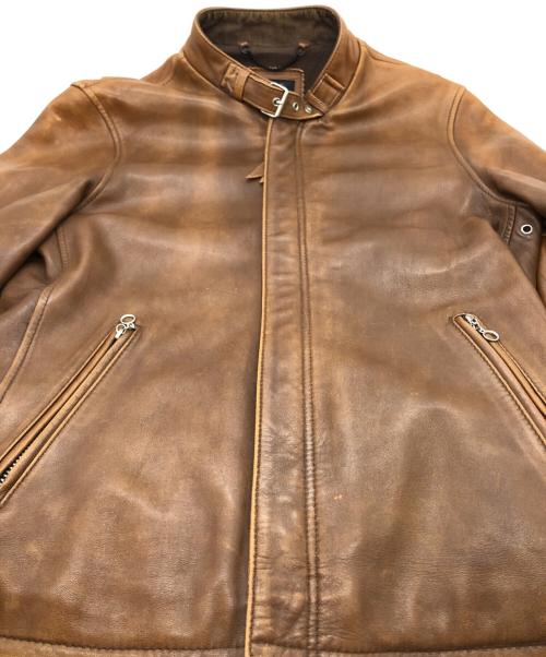 Schott（ショット）Schott (ショット) クラシックレーサージャケット ブラウン サイズ:Sの古着・服飾アイテム
