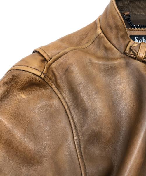 Schott（ショット）Schott (ショット) クラシックレーサージャケット ブラウン サイズ:Sの古着・服飾アイテム