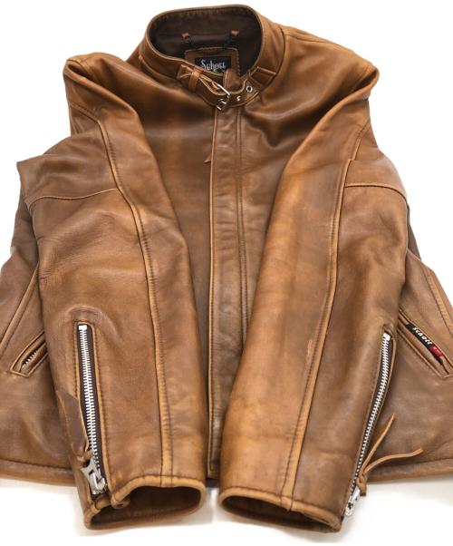 Schott（ショット）Schott (ショット) クラシックレーサージャケット ブラウン サイズ:Sの古着・服飾アイテム