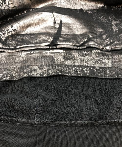 DIESEL by Glenn Martens（ディーゼル バイ グレン マーティンス）DIESEL by Glenn Martens (ディーゼル バイ グレン マーティンス) Metallic hoodie with logo グレー サイズ:Mの古着・服飾アイテム