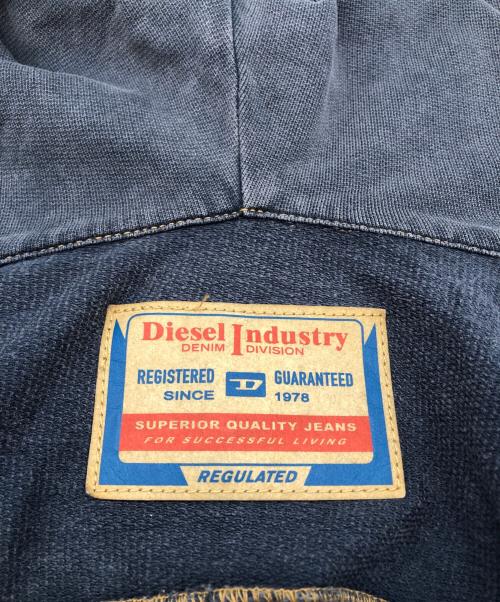 DIESEL（ディーゼル）DIESEL (ディーゼル) フーディーデニムジャケット ブラウン サイズ:Sの古着・服飾アイテム