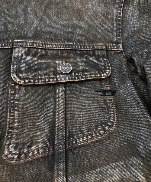DIESEL（ディーゼル）DIESEL (ディーゼル) フーディーデニムジャケット ブラウン サイズ:Sの古着・服飾アイテム