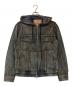 DIESEL（ディーゼル）の古着「フーディーデニムジャケット」｜ブラウン