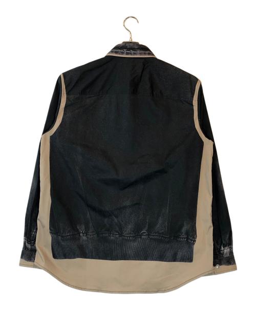 DIESEL（ディーゼル）DIESEL (ディーゼル) フェードプリントワークシャツ ブラック サイズ:46の古着・服飾アイテム