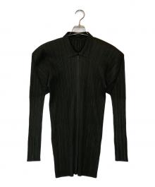 PLEATS PLEASE（プリーツプリーズ）の古着「プリーツジップジャケット」｜カーキ