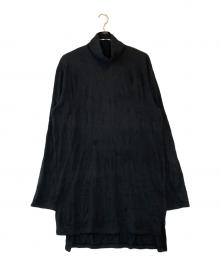 GROUND Y（グラウンドワイ）の古着「シワ加工・タートルネックロングカットソー」｜ブラック