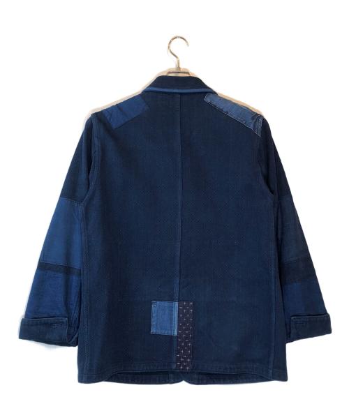 BLUE BLUE（ブルーブルー）BLUE BLUE (ブルーブルー) ホンアイ刺し子ネンリンパッチワークカバーオールジャケット ネイビー サイズ:３の古着・服飾アイテム