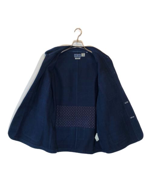 BLUE BLUE（ブルーブルー）BLUE BLUE (ブルーブルー) ホンアイ刺し子ネンリンパッチワークカバーオールジャケット ネイビー サイズ:３の古着・服飾アイテム