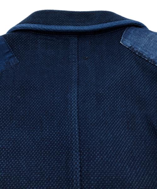 BLUE BLUE（ブルーブルー）BLUE BLUE (ブルーブルー) ホンアイ刺し子ネンリンパッチワークカバーオールジャケット ネイビー サイズ:３の古着・服飾アイテム