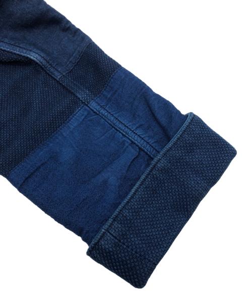 BLUE BLUE（ブルーブルー）BLUE BLUE (ブルーブルー) ホンアイ刺し子ネンリンパッチワークカバーオールジャケット ネイビー サイズ:３の古着・服飾アイテム