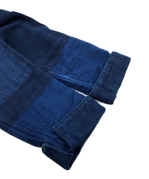 BLUE BLUE（ブルーブルー）BLUE BLUE (ブルーブルー) ホンアイ刺し子ネンリンパッチワークカバーオールジャケット ネイビー サイズ:３の古着・服飾アイテム