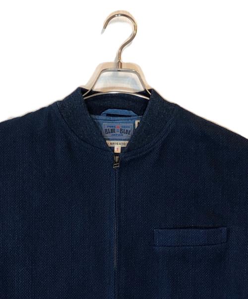 BLUE BLUE（ブルーブルー）BLUE BLUE (ブルーブルー) WOVEN SASHIKO MA JACKET ネイビー サイズ:2の古着・服飾アイテム
