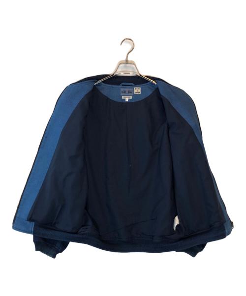 BLUE BLUE（ブルーブルー）BLUE BLUE (ブルーブルー) WOVEN SASHIKO MA JACKET ネイビー サイズ:2の古着・服飾アイテム