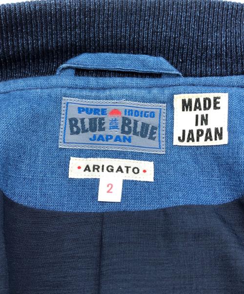 BLUE BLUE（ブルーブルー）BLUE BLUE (ブルーブルー) WOVEN SASHIKO MA JACKET ネイビー サイズ:2の古着・服飾アイテム