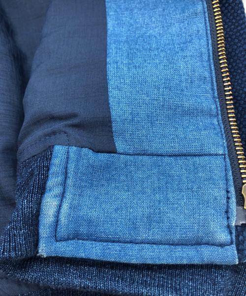 BLUE BLUE（ブルーブルー）BLUE BLUE (ブルーブルー) WOVEN SASHIKO MA JACKET ネイビー サイズ:2の古着・服飾アイテム