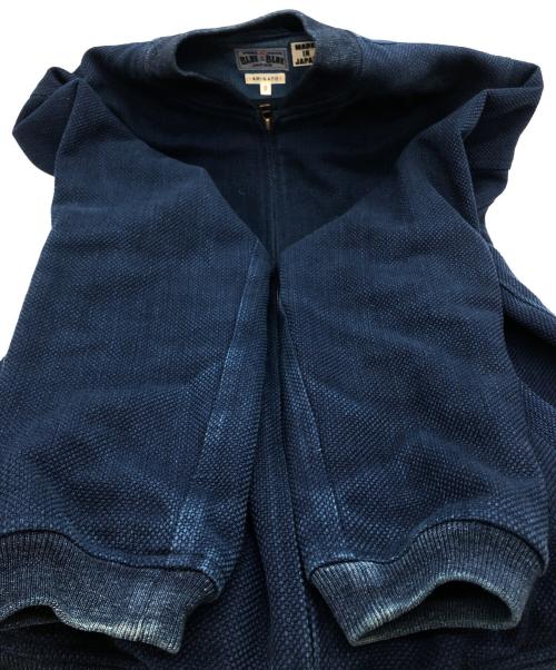 BLUE BLUE（ブルーブルー）BLUE BLUE (ブルーブルー) WOVEN SASHIKO MA JACKET ネイビー サイズ:2の古着・服飾アイテム
